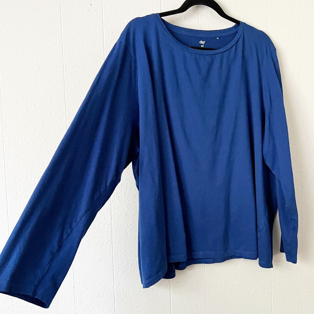 Dip Womens Long Sleeve T-Shirt 3X Organic Cotton Breathable Baselayer Minimalist - Picture 5 of 12